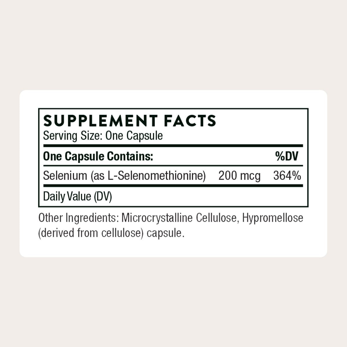 THORNE Selen – 200 mcg Selen Kapseln für Antioxidantien-Unterstützung – Unterstützt Schilddrüsengesundheit, Immunfunktion & gesundes Altern – Drittanbieter-zertifiziert – Gluten-, Milch- & Sojafrei – 60 Kapseln
