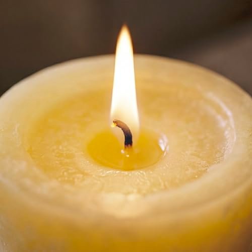 Aroma Naturals Duftkerze Orange & Lemongrass – Gelbe Säulenkerze 2,75 x 5 Zoll für stimmungsvolle Ambiance