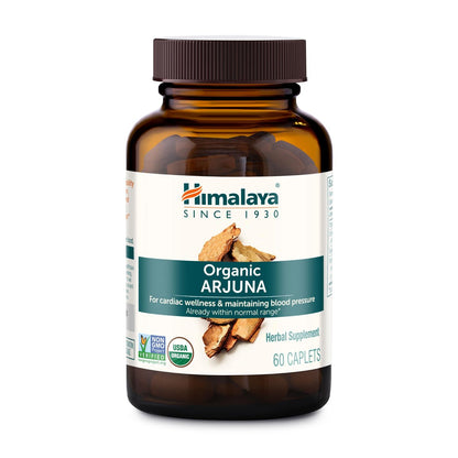 Himalaya Bio Arjuna, 60-Tage-Vorrat - Pflanzliches Nahrungsergänzungsmittel zur Unterstützung der Herzgesundheit und eines normalen Blutdrucks - USDA Bio, Vegan, Nicht-GVO, Glutenfrei, 700 mg, 60 Kapseln