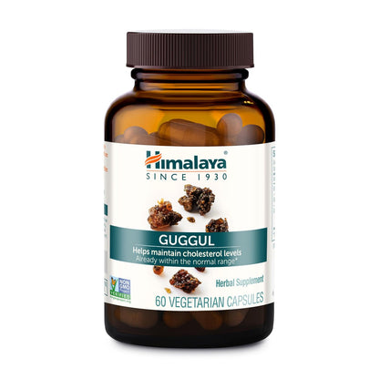 Himalaya Guggul – Pflanzliche Leberunterstützung für Leberreinigung, Cholesterin, HDL & LDL – Vegan, Nicht-GVO, Glutenfrei, 720 mg, 60 Kapseln