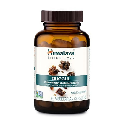 Himalaya Guggul – Pflanzliche Leberunterstützung für Leberreinigung, Cholesterin, HDL & LDL – Vegan, Nicht-GVO, Glutenfrei, 720 mg, 60 Kapseln
