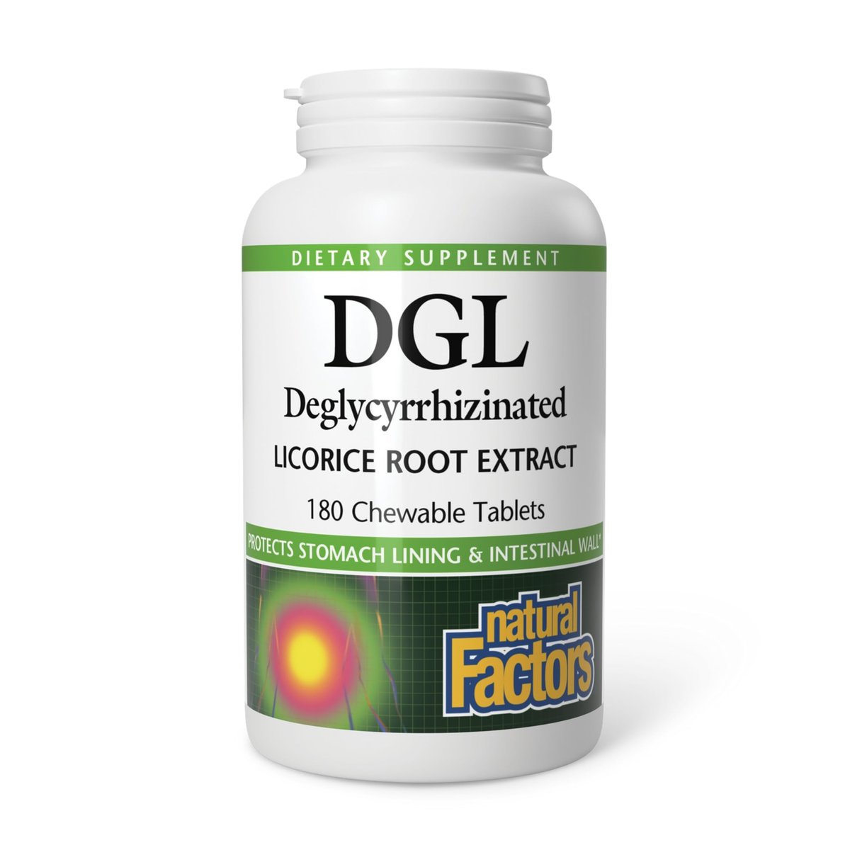 Natural Factors DGL Kautabletten – Verdauungsunterstützung mit Süßholzwurzelextrakt – Kautabletten für Magenschleimhaut & Magengesundheit – Nicht-GVO & glutenfrei – 180 Kautabletten (180 Portionen)