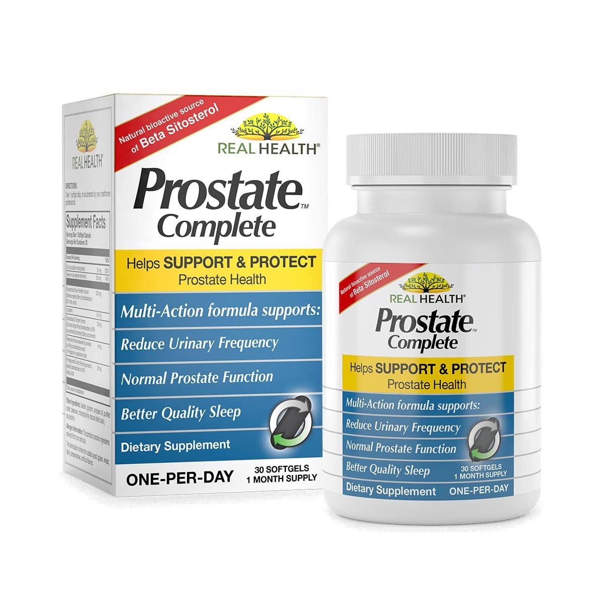 Real Health The Prostate Formula - Prostatagesundheit für Männer, Sägepalmen-Formel für gesunde Blase und Harnwegsunterstützung, mit Lycopin, Resveratrol & Selen - 30 Kapseln