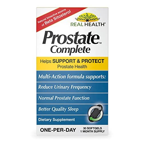 Real Health The Prostate Formula - Prostatagesundheit für Männer, Sägepalmen-Formel für gesunde Blase und Harnwegsunterstützung, mit Lycopin, Resveratrol & Selen - 30 Kapseln