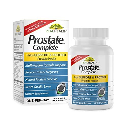 Real Health The Prostate Formula - Prostatagesundheit für Männer, Sägepalmen-Formel für gesunde Blase und Harnwegsunterstützung, mit Lycopin, Resveratrol & Selen - 30 Kapseln