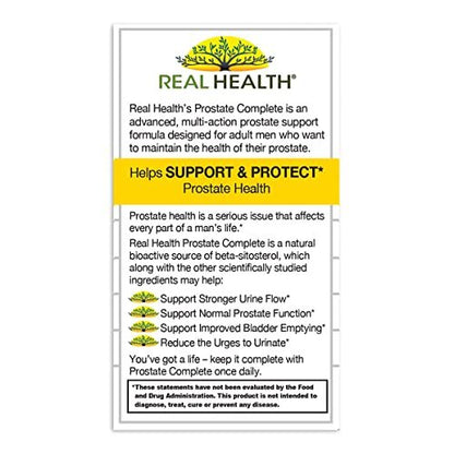 Real Health The Prostate Formula - Prostatagesundheit für Männer, Sägepalmen-Formel für gesunde Blase und Harnwegsunterstützung, mit Lycopin, Resveratrol & Selen - 30 Kapseln
