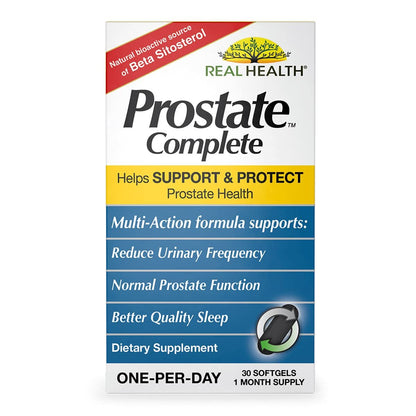 Real Health The Prostate Formula - Prostatagesundheit für Männer, Sägepalmen-Formel für gesunde Blase und Harnwegsunterstützung, mit Lycopin, Resveratrol & Selen - 30 Kapseln