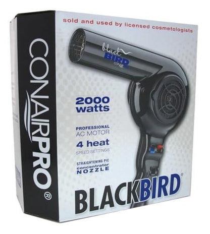Conair BB075W Pro Blackbird Haartrockner 2000 Watt – Professioneller Föhn für zu Hause