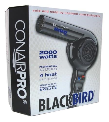 Conair BB075W Pro Blackbird Haartrockner 2000 Watt – Professioneller Föhn für zu Hause