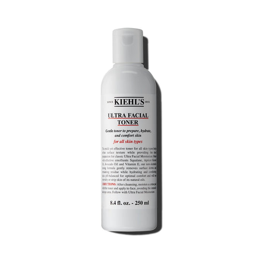Kiehl's Ultra Facial Toner mit Squalan – Alkoholfreier Gesichtstoner für Feuchtigkeit und verfeinerte Hauttextur mit Avocadoöl & Vitamin E, parabenfrei – 250 ml