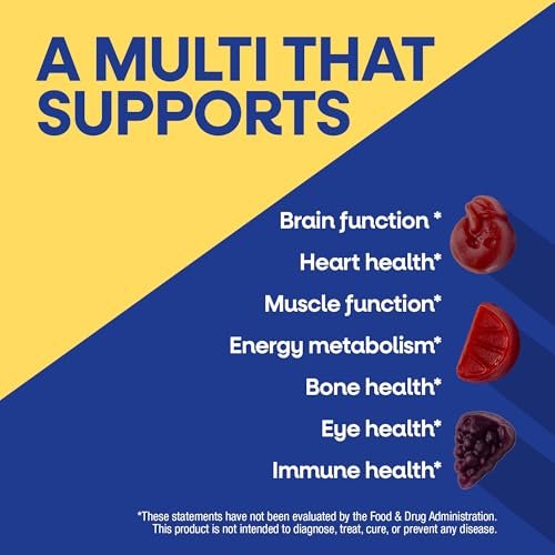 Nature's Way Alive! Männer 50 Plus Premium Gummy Multivitamin – Unterstützt Herz, Gehirn und Muskelfunktion mit hochwirksamen B-Vitaminen, Vitamin A, C, D3 & Selen, fruchtig, 75 Gummis