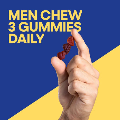 Nature's Way Alive! Männer 50 Plus Premium Gummy Multivitamin – Unterstützt Herz, Gehirn und Muskelfunktion mit hochwirksamen B-Vitaminen, Vitamin A, C, D3 & Selen, fruchtig, 75 Gummis