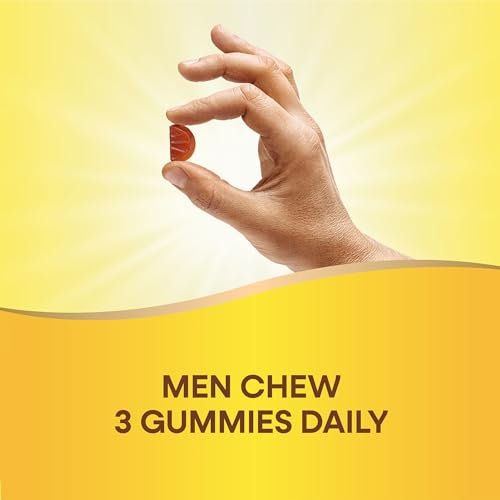 Nature's Way Alive! Men's Gummie-Multivitamin – Unterstützt Herzgesundheit und Muskelfunktion mit vollem B-Vitamin-Komplex, 75 Gummibärchen (Orange, Traube, Kirsche)