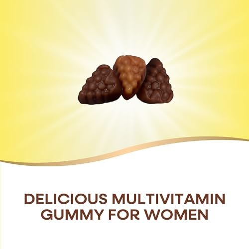 Nature's Way Alive! Premium Frauen Multivitamin Gummis – Unterstützt den Energiestoffwechsel* und die Muskelfunktion* mit B-Vitaminen, Geschmacksrichtungen Traube, Kirsche & Blaubeere-Acai, 75 Gummis (Verpackung kann variieren)