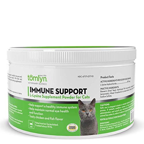 Tomlyn Immune Support Tägliches L-Lysin-Pulver für Katzen und Kätzchen, Fischgeschmack, 100 g (3,5 oz)