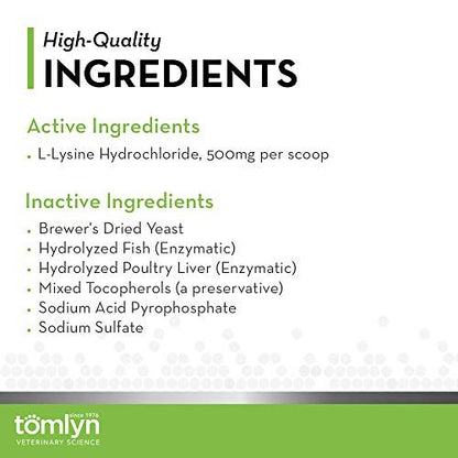 Tomlyn Immune Support Tägliches L-Lysin-Pulver für Katzen und Kätzchen, Fischgeschmack, 100 g (3,5 oz)
