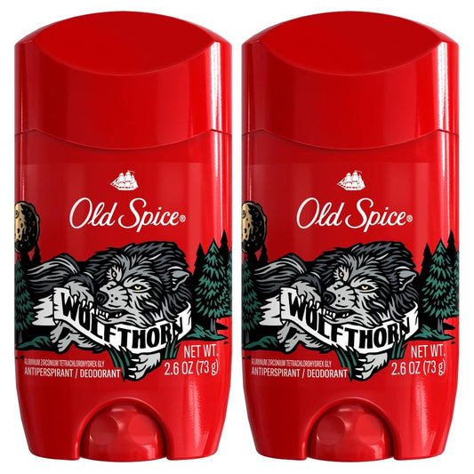 Old Spice Wild Collection Invisible Solid Antiperspirant Deodorant, Wolfthorn, 2,6 Unzen (Pack mit 2)