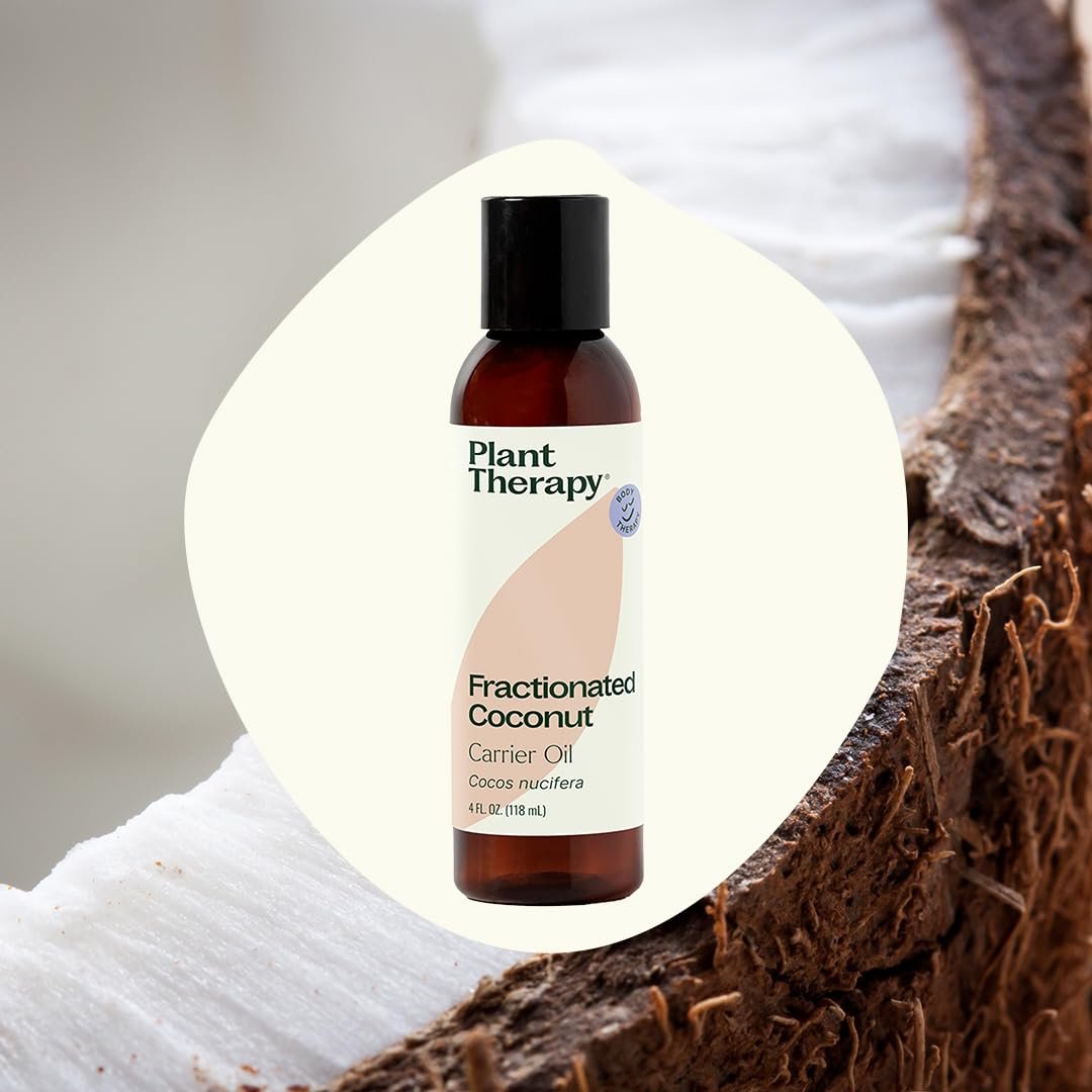 Plant Therapy Fraktioniertes Kokosöl für Haut, Haare, Körper, Verdünnung ätherischer Öle, 100% reiner, natürlicher Feuchtigkeitsspender, Massage- & Aromatherapie-Trägeröl, 118 ml