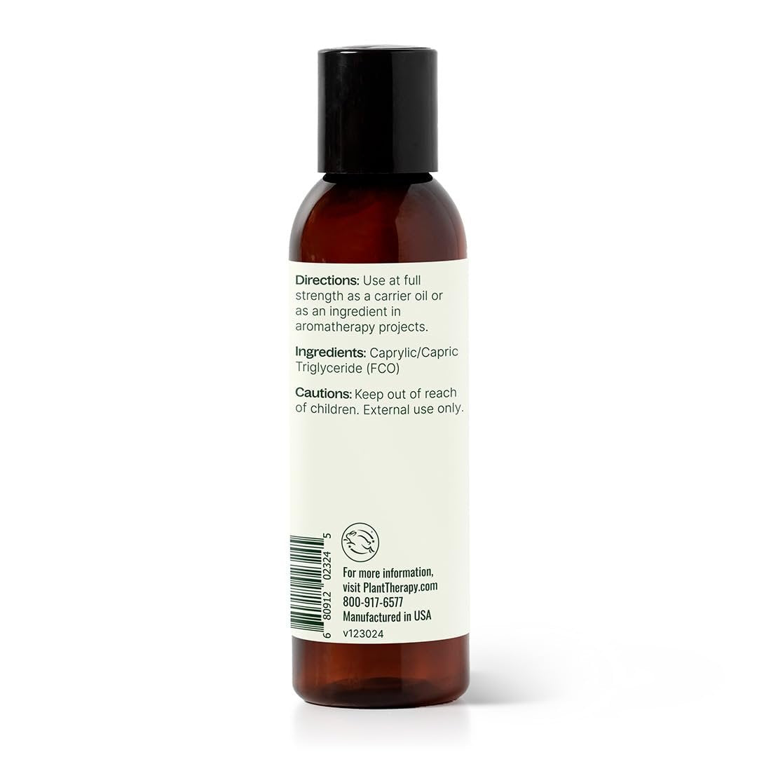 Plant Therapy Fraktioniertes Kokosöl für Haut, Haare, Körper, Verdünnung ätherischer Öle, 100% reiner, natürlicher Feuchtigkeitsspender, Massage- & Aromatherapie-Trägeröl, 118 ml