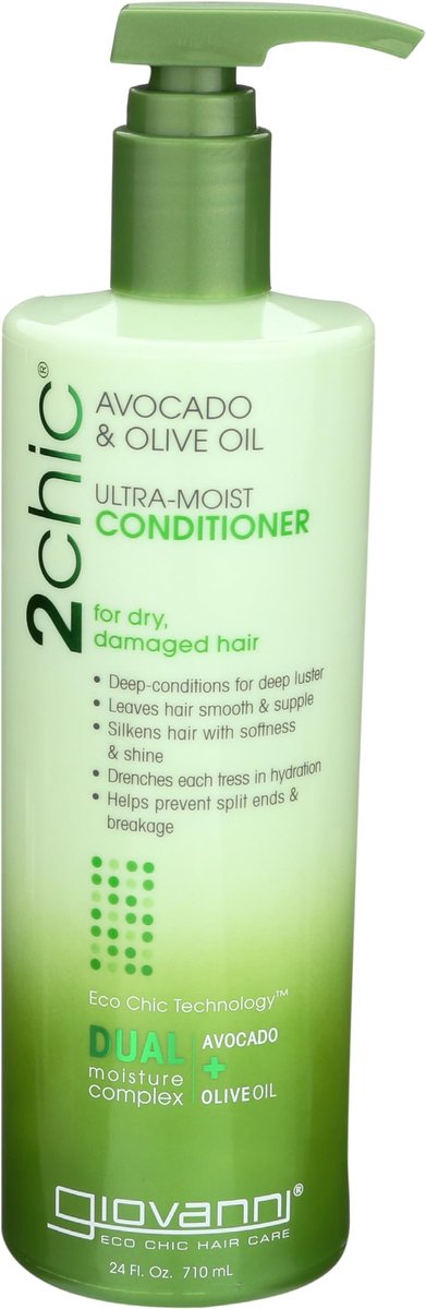 GIOVANNI 2chic Ultra-Moist Conditioner mit Avocado & Olivenöl, cremige Feuchtigkeitsformel, angereichert mit Aloe Vera, Sheabutter, botanischen Extrakten, ohne Parabene, farbsicher - 710 ml
