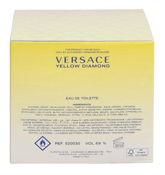 Versace Yellow Diamond Eau De Toilette 50 ml – Frischer Blütenduft für Frauen