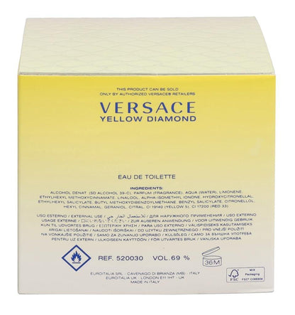 Versace Yellow Diamond Eau De Toilette 50 ml – Frischer Blütenduft für Frauen