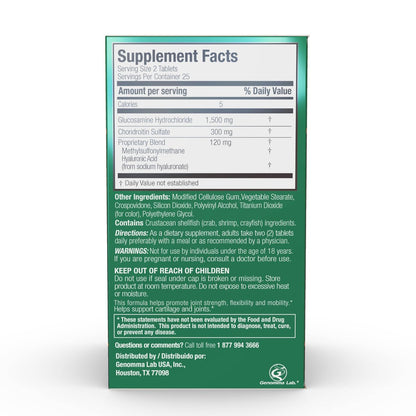 X Ray High Potency Gelenk Gesundheitsergänzung mit Glucosamin 1500mg, Chondroitin 300mg, MSM 120mg – Unterstützt gesunde Gelenke, Knochen & Knorpel – 50 Kapseln