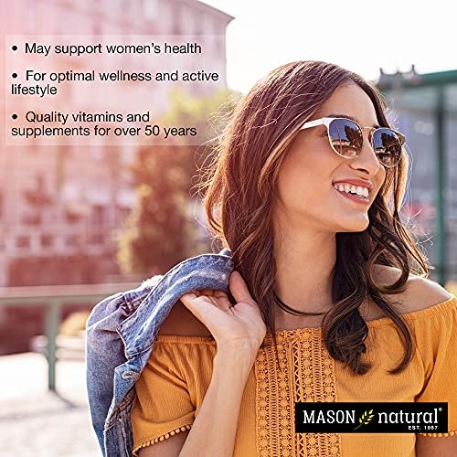 MASON NATURAL Nachtkerzenöl 1000 mg – Hormonbalance & Hautunterstützung für Frauen, reich an Omega-6 GLA & LA, PMS & Wechseljahre Ergänzung, 60 Softgels