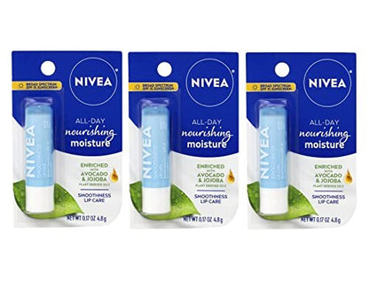NIVEA Smoothness Lip Care SPF 15 - Lippenpflegestift mit Sonnenschutz, 0,17 oz (3er-Pack)
