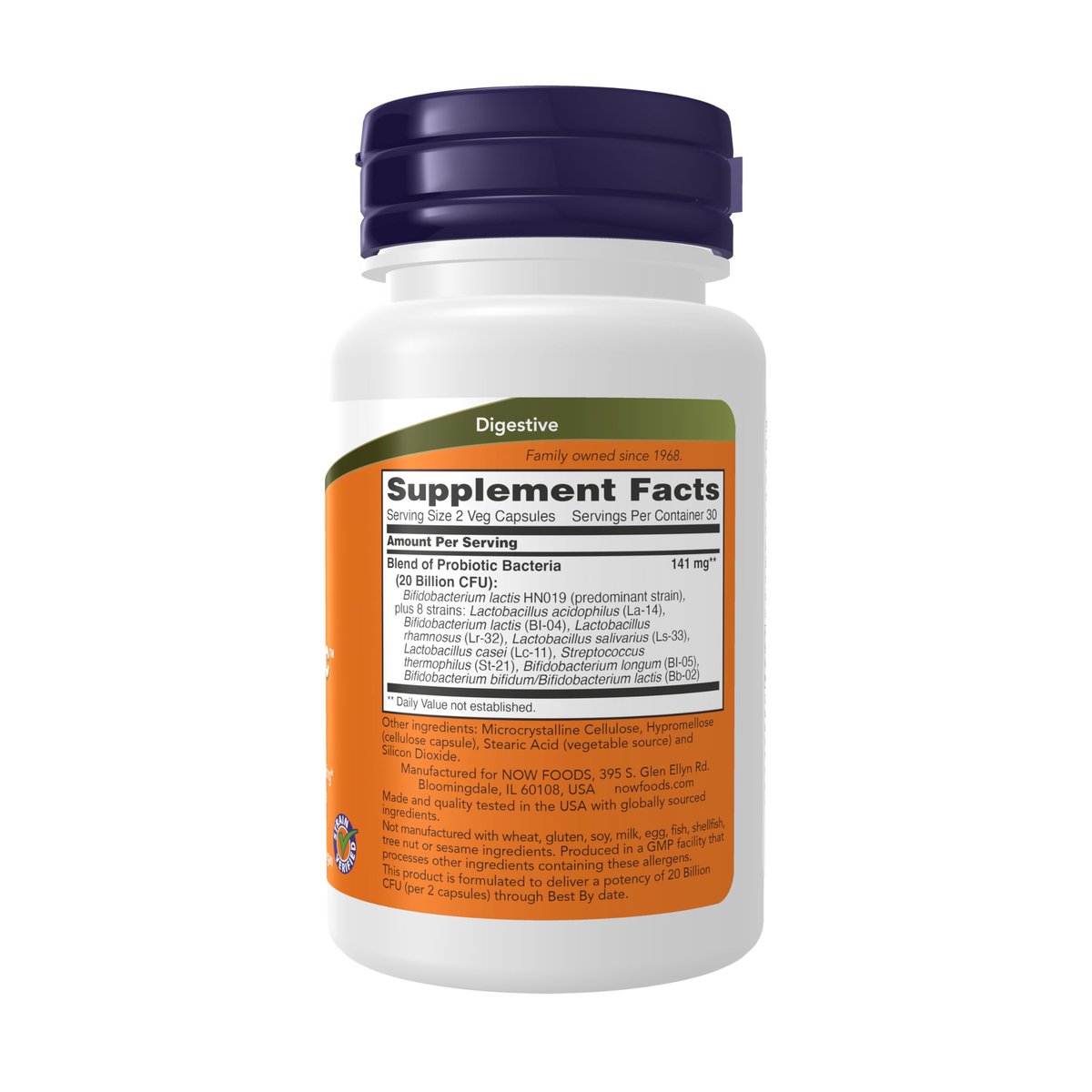 NOW Foods Klinisches GI-Probiotikum, 50+ Formel, Stammgeprüft, 60 Vegane Kapseln