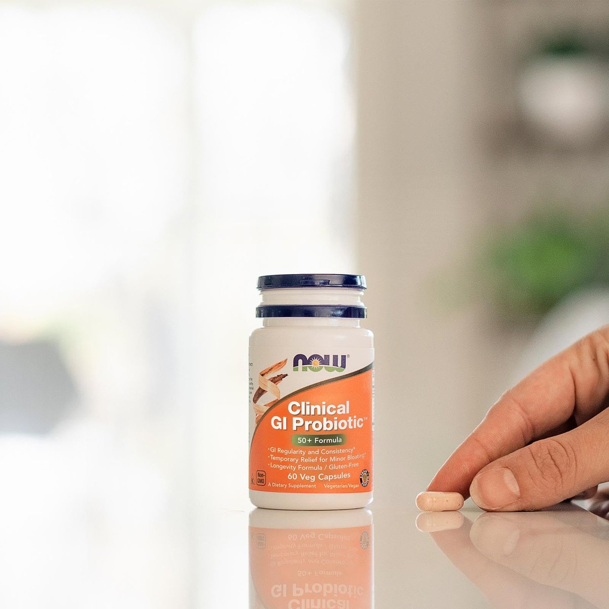 NOW Foods Klinisches GI-Probiotikum, 50+ Formel, Stammgeprüft, 60 Vegane Kapseln