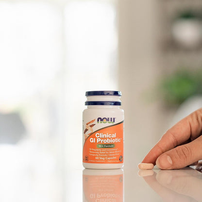 NOW Foods Klinisches GI-Probiotikum, 50+ Formel, Stammgeprüft, 60 Vegane Kapseln