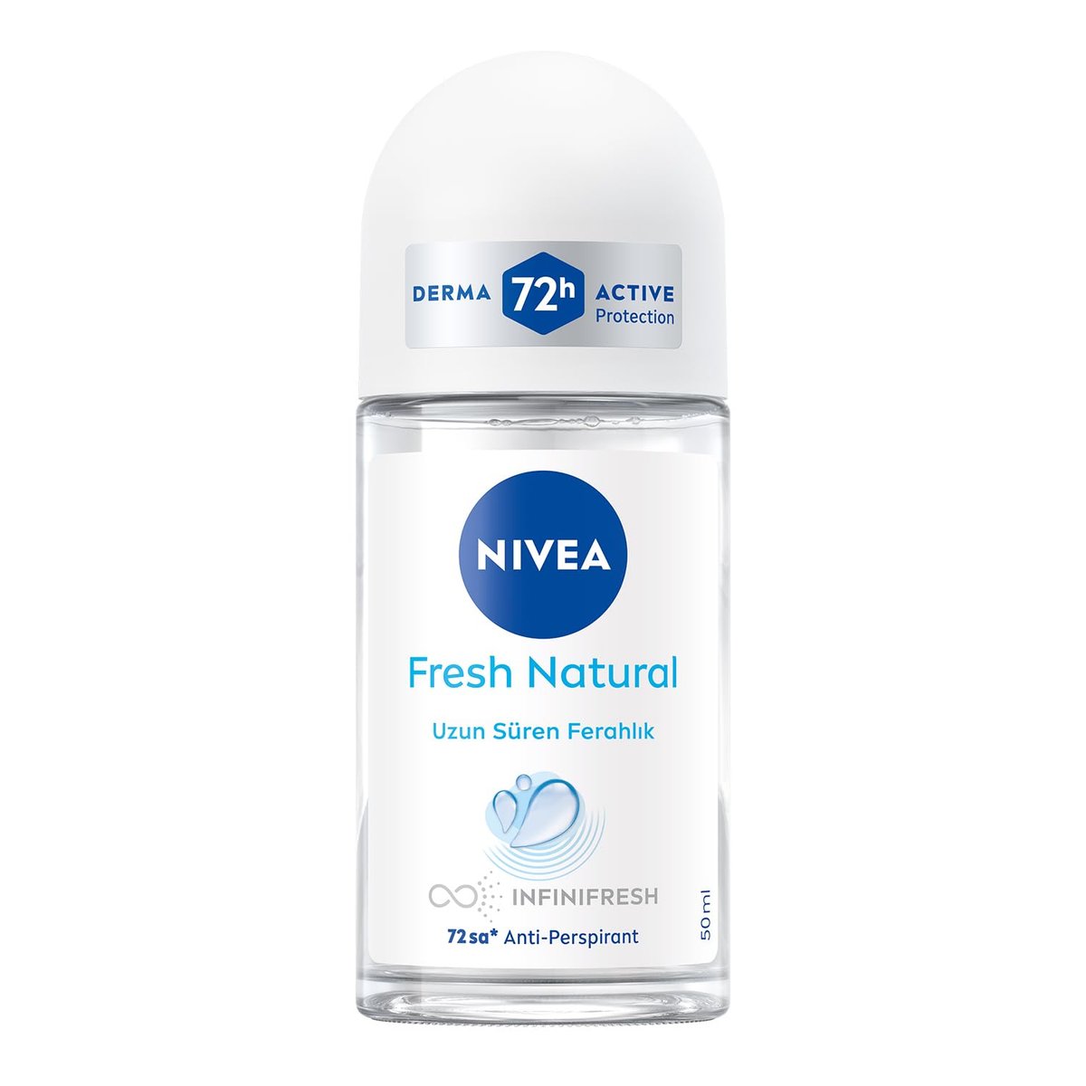 NIVEA Fresh Natural Deo Roll-On 50 ml – 3er Pack: Sanfter, effektiver Schutz für empfindliche Haut