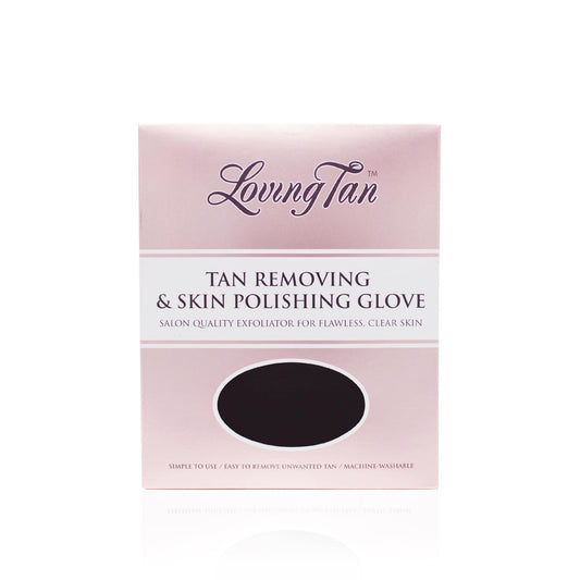 Loving Tan Wiederverwendbarer Selbstbräuner-Entfernungs- & Hautpflege-Handschuh, Peeling mit leichten & starken Optionen, waschbar & langlebig, geeignet für alle Hauttypen - 1 Stück