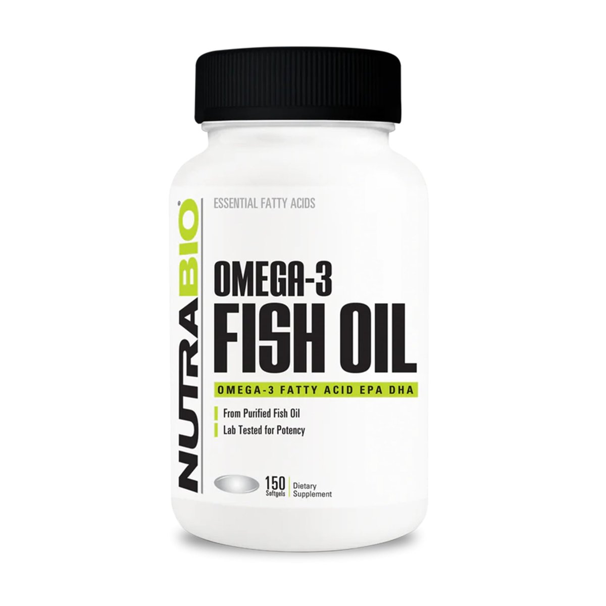 NutraBio Omega 3 Fischöl Kapseln, 2.000 mg, 150 Softgels – EPA DHA Omega-3-Fettsäuren zur Unterstützung eines gesunden Herzens