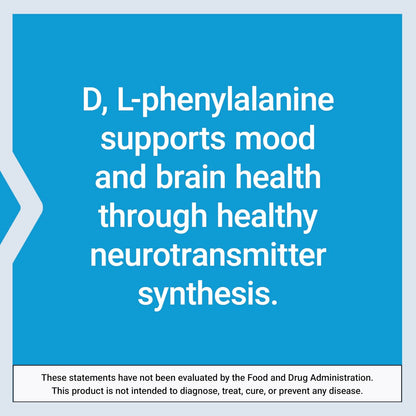 Life Extension D, L-Phenylalanin Kapseln, 500 mg – Unterstützt die Stimmung und Neurotransmitter-Gesundheit – Glutenfrei, Nicht-GVO, Vegetarisch – 100 Kapseln