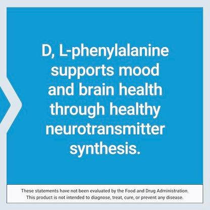 Life Extension D, L-Phenylalanin Kapseln, 500 mg – Unterstützt die Stimmung und Neurotransmitter-Gesundheit – Glutenfrei, Nicht-GVO, Vegetarisch – 100 Kapseln