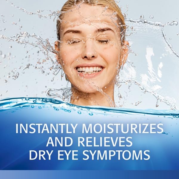 Refresh Optive Befeuchtende Augentropfen für trockene Augen, Konservierungsmittelfrei, 0,01 Fl Oz Einzeldosisbehälter, 60 Stück