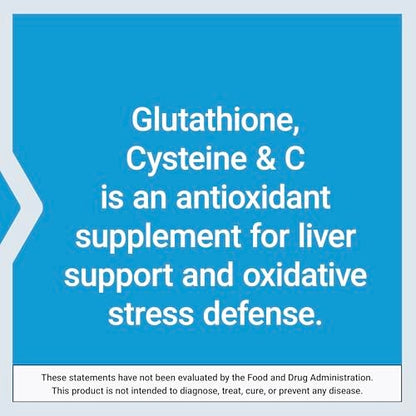 Life Extension Glutathion, Cystein & C – 500 mg Vitamin C, Starkes Antioxidans zur Unterstützung der Lebergesundheit, Glutenfrei, Nicht-GVO, 100 Kapseln
