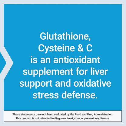 Life Extension Glutathion, Cystein & C – 500 mg Vitamin C, Starkes Antioxidans zur Unterstützung der Lebergesundheit, Glutenfrei, Nicht-GVO, 100 Kapseln
