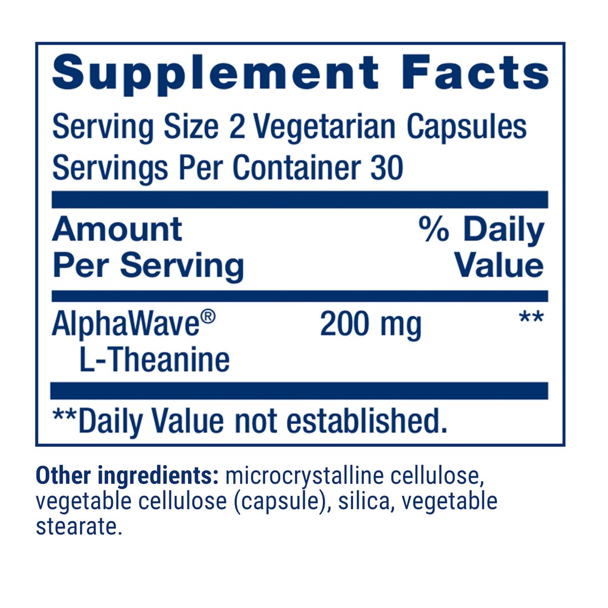 Life Extension L-Theanin – 200 mg, 60 Kapseln – Aminosäure für Ruhe, Entspannung & Stimmung – Glutenfrei, Nicht-GVO, Vegetarisch