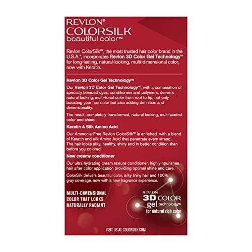 Revlon ColorSilk Haarfarbe 42 Mittelbraun mit Rotstich – 6er-Pack