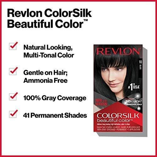 Revlon ColorSilk Haarfarbe 42 Mittelbraun mit Rotstich – 6er-Pack