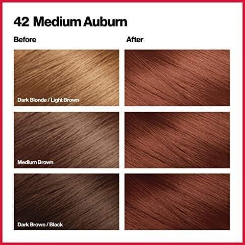 Revlon ColorSilk Haarfarbe 42 Mittelbraun mit Rotstich – 6er-Pack