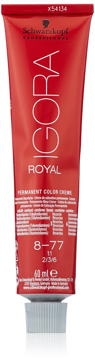 Schwarzkopf Royal Igora 8-77 Kupfer Haarfarbe 60 ml