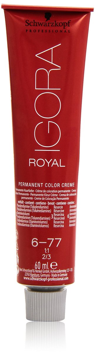 Schwarzkopf Igora Royal 6-77 Dark Blonde Copper Extra – Permanente Haarfarbe 60ml