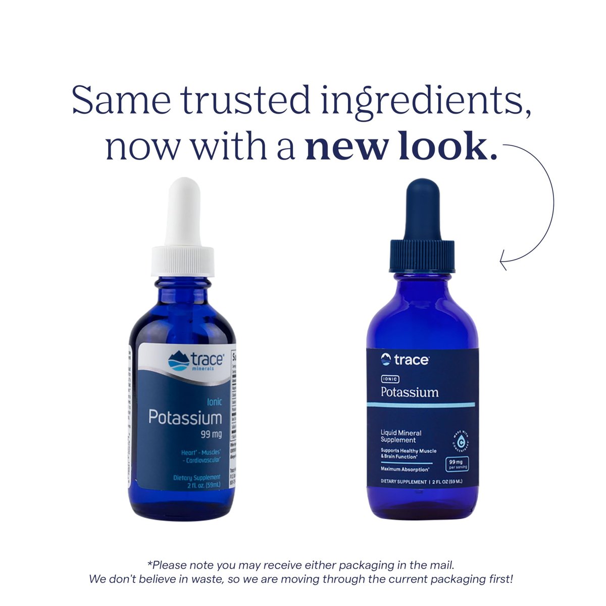 Trace Minerals | Flüssiges Ionisches Kalium Nahrungsergänzungsmittel | 99 mg Kalium und 72+ Spurenelemente | Unterstützt Elektrolyte, Hydration, Energie, Gehirnfunktion | 60 ml (1 Packung), 33 Portionen
