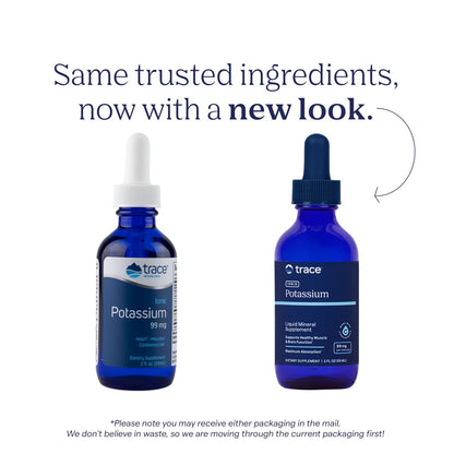 Trace Minerals | Flüssiges Ionisches Kalium Nahrungsergänzungsmittel | 99 mg Kalium und 72+ Spurenelemente | Unterstützt Elektrolyte, Hydration, Energie, Gehirnfunktion | 60 ml (1 Packung), 33 Portionen