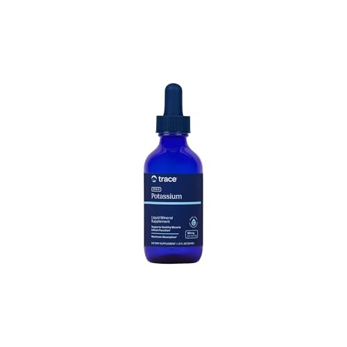 Trace Minerals | Flüssiges Ionisches Kalium Nahrungsergänzungsmittel | 99 mg Kalium und 72+ Spurenelemente | Unterstützt Elektrolyte, Hydration, Energie, Gehirnfunktion | 60 ml (1 Packung), 33 Portionen