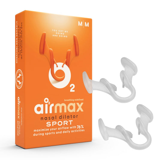 Airmax Unisex Sport Nasendilatator Doppelpack – Einfache, sichere und bequeme Atemhilfe – Verbessert den Luftstrom – Transparent – Medium